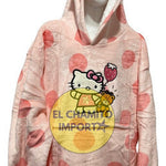 Maxi Poleron Sherpa Hello Kitty Kuromi Melody Kawaii Niñas