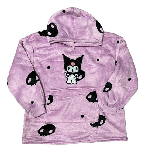 Maxi Poleron Sherpa Hello Kitty Kuromi Melody Kawaii Niñas